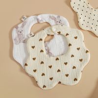 【CC】 Cotton Baby Bibs 6 Layers degrees Cartoon Fashion   Boys Feeding Newborn