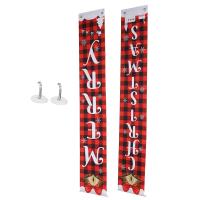 Christmas Banner, Christmas Decorations Welcome Sign Christmas Porch Sign Hanging for Home Holiday Party Decor