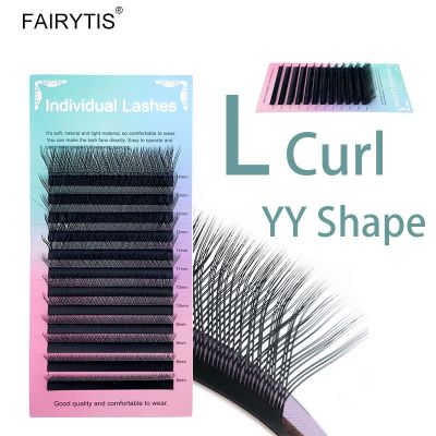 FAIRYTIS L C D Curl Volume YY Eyelashes Extension High Quality Private Label Lashes Makeup Wholesale Natural Soft Cilia Cables Converters