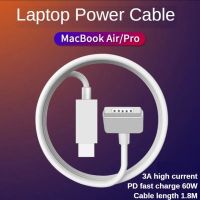 Atowin ยูเอสบีแม่เหล็ก LED 1.8M ไปยัง Magsafe 2 1สายชาร์จ PD ที่ชาร์จไฟสำหรับ Apple MacBook Air Pro 60W 100W สายอะแดปเตอร์