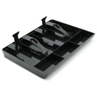 4 Grid Cash Register Tray With Clip Supermarket Money Box ABS Coin Drawer Ho Replacement Shop Storage Classify Organizer