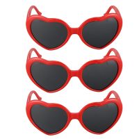 5X Fashion Cute Retro Love Heart Shape Lolita Sunglasses Fancy Dress Party HOT - Red