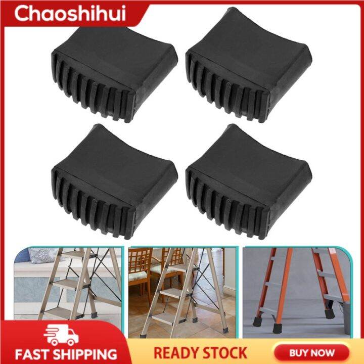 Chaoshihui 4 Pcs Folding Step Ladder Rubber Ladder Foot Cover Ladder