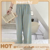 hanshi [2023 new HOT FASHION] lazlook กางเกงขากว้างแบบลำลองเอวสูงผ้ายืดหยุ่นได้สำหรับใส่ในบ้านและเสื้อนอก