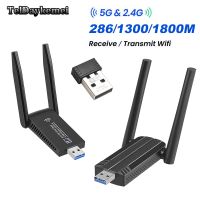 WiFi Adapter AX286 AC1300 AX1800 WiFi6/5 5G&amp;2.4G USB WiFi Card Dongle for Desktop Laptop Wifi Antenna USB Ethernet Network Card  USB Network Adapters