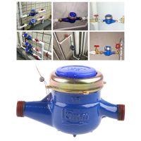 เครื่องวัดน้ำ Heavy Duty Brass Flow Measure Tap Cold Water Meter Home Garden Wet Table Measuring Tools Water Measuring