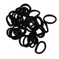 30 Pcs Black Stretch Rubber Hair Band Ponytail Holder Bands for Women