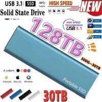 โซลิดสเตทไดรฟ์เคลื่อนที่ความเร็วสูงแบบพกพาใหม่500G/2/8/16/64เทราไบต์ SSD ฮาร์ดไดรฟ์เคลื่อนที่สำหรับ Mac แล็ปท็อป