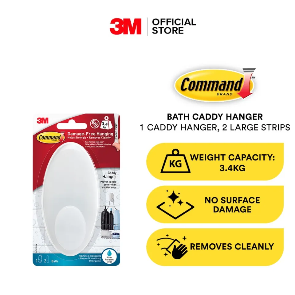Command Corner Caddy with Water-Resistant Strips, 1 Caddy with 4 Mounting  Bases and 4 Command Strips, Bathroom Organizer for Bathroom Decor