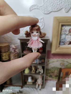 hot！【DT】▤●  BJD doll mini girl toy 4cm action cartoon desk ornaments birthday gift real baby free delivery project.