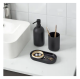 3-piece bathroom set black