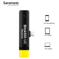 Saramonic ไมโครโฟนไร้สาย Blink500 RXUC 2.4 GHz,ไมโครโฟนไร้สาย USB-C Dual-ตัวรับสัญญาณสำหรับสมาร์ทโฟนแท็บเล็ตคอมพิวเตอร์และอื่นๆ | ด้วยผ้าทำความสะอาดไมโครไฟเบอร์ Lumintrail