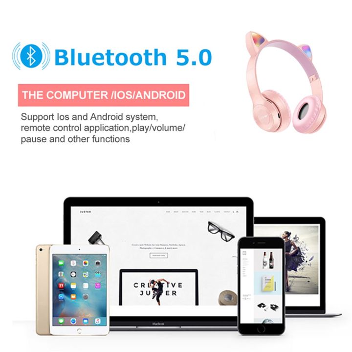 new-3d-hifi-cute-cat-ears-bluetooth-wireless-headphone-hifi-stereo-music-game-headset-support-wired-fm-sd-card-with-microphone