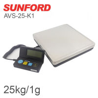 เครื่องชั่งน้ำหนักดิจิตอล SUNFORD AVS-25-K1 25 กิโลกรัม ความละเอียด 1 กรัม จอ BACKLIGHT LCD ของแท้ รับประกันศูนย์ 3 ปี สินค้าขายดี เครื่องชั่งซันฟอร์ด เครื่องชั่งน้ำหนัก เครื่องชั่งดิจิตอล เครื่องชั่งดิจิทัล ตาชั่งดิจิตอล กิโล ขนส่ง อาหาร   Digital scale