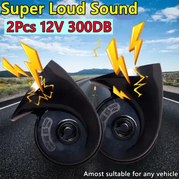 300DB 12V Universal Electric Snail Train Horn Super Loud Waterproof Horns  Siren for Motorcycle Car Truck