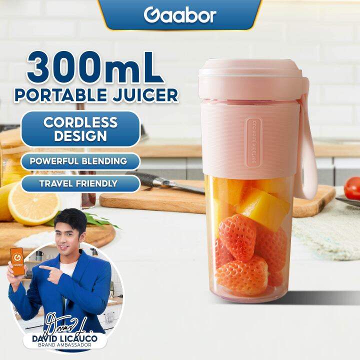 Gaabor Portable Juicer Cordless Juice Cup 300ml Rechargeable Juicer