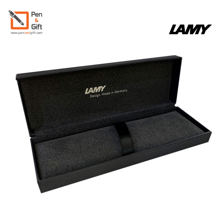 lamy-studio-ballpoint-pen-medium-point-brushed-black-imperialblue-palladium-ปากกาลูกลื่น-ลามี่-สตูดิโอ-สีเงินด้าน-ดำ-อิมพีเรียลบลู-พาราเดียม-พร้อมกล่องและใบรับประกัน-penandgift