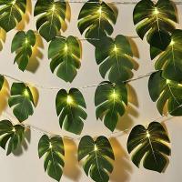 1.5/3M Artificial Turtle Leaves LED String Lights for Birthday Hawaiian Luau Party Jungle Beach Theme Home Garden Decorations