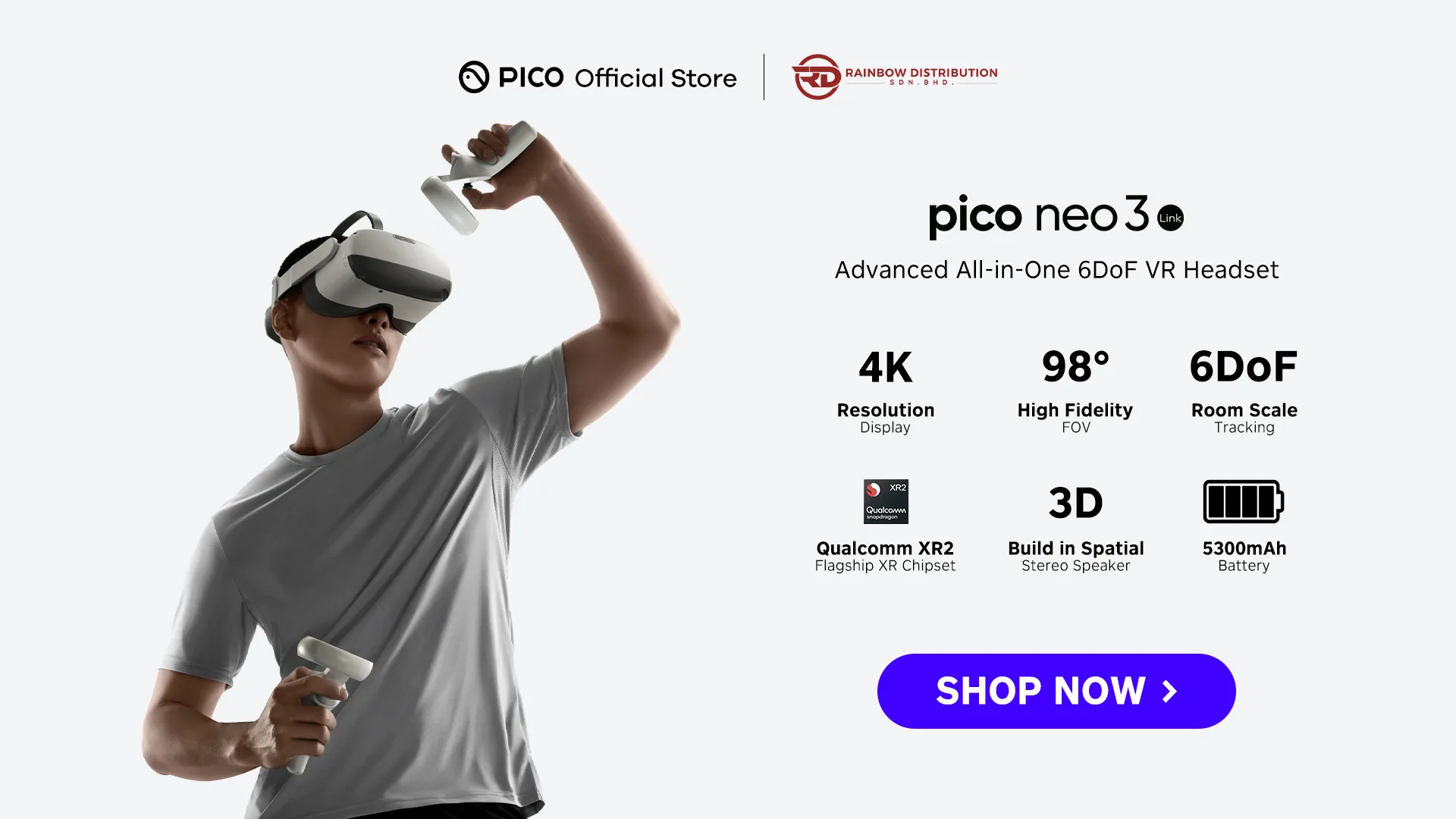 PICO Neo3 Link (6GB + 256GB) + Starter Pack + Starter Pack + Free