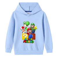 Super Mario Bros การ์ตูน Lesure ฤดูใบไม้ผลิและฤดูใบไม้ร่วง Hoodie สำหรับวัยรุ่น Boy Girl Hoody เด็กวัยหัดเดินเสื้อผ้าเด็กผ้าฝ้ายแขนยาว