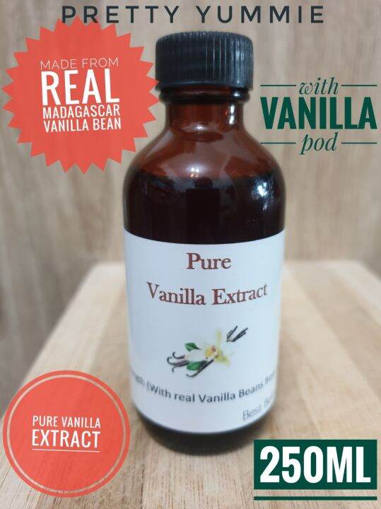 Gourmet Vanilla Extract 250ml Alcohol or Non Alcohol [Made from Real