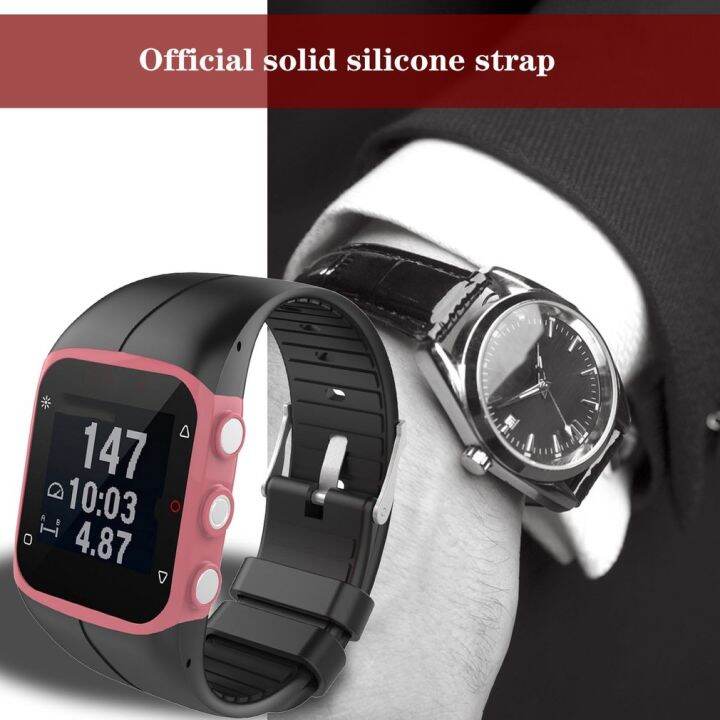 for-polar-m400-m430-silicone-smartwatch-replacement-strap-official-pattern-black-buckle-sports-replacement-wristband