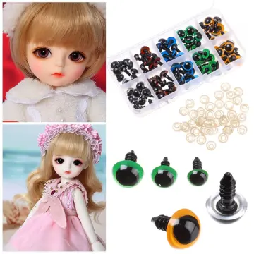 Moving Eyes Round 100 Pcs Plastic Eyes DIY Dolls Toys Puppets Amigurumi 