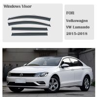 ที่บังแดดกระจกหน้าต่างสำหรับโฟล์คสวาเกน VW Lamando 2015-2018กันน้ำฝนที่บังแดดที่บังฝนที่อุปกรณ์เสริมยามช่องระบายอากาศ