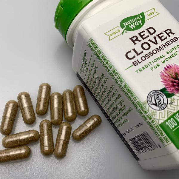 สมุนไพร-เรด-โคลเวอร์-red-clover-blossom-herb-400-mg-100-vegetarian-capsules-natures-way
