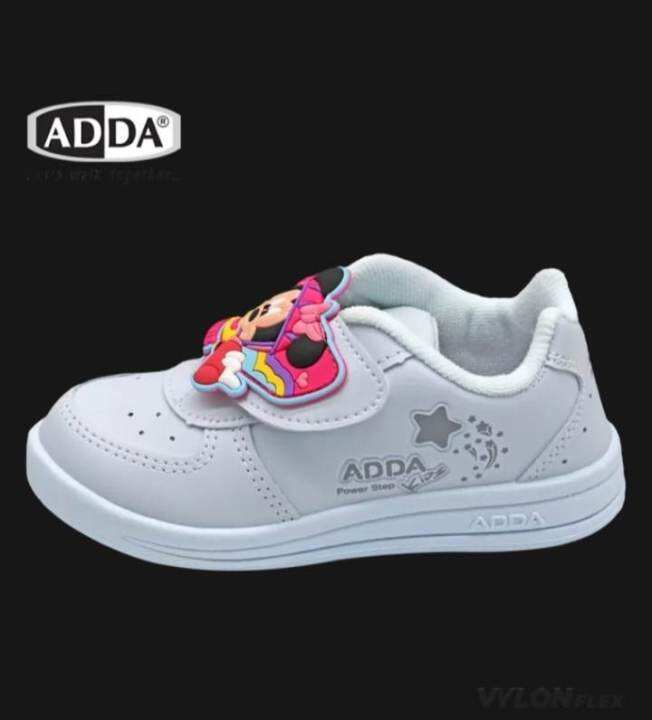 new-adda-รองเท้านักเรียนอนุบาล-พละขาว-มินนี่-minnie-รุ่น-41g95