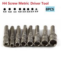 8 buah H4 Set lengan soket Hex alat mata soket obeng daya mur Shank Hex Driver mur metrik PHM2.0-5 5mm