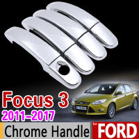 สำหรับฟอร์ดโฟกัส3 2011-2017โครเมี่ยมจับปกตัดชุด MK3 MK3.5 2012 2013 2014 2015 2016อุปกรณ์เสริมในรถยนต์สติกเกอร์รถจัดแต่งทรงผม