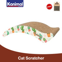 Kanimal Cat Toy ของเล่นแมว ที่ลับเล็บแมว รุ่นบูมเมอแรง สำหรับแมวทุกสายพันธุ์ Size M ขนาด 43x20x9 ซม. แถมฟรี! Catnip กัญชาแมว