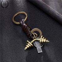 ☂☒ Strength sports barbell dumbbell key chains trinket Charm weight fitness weightlifting gym keyring keychain gifts men jewelry