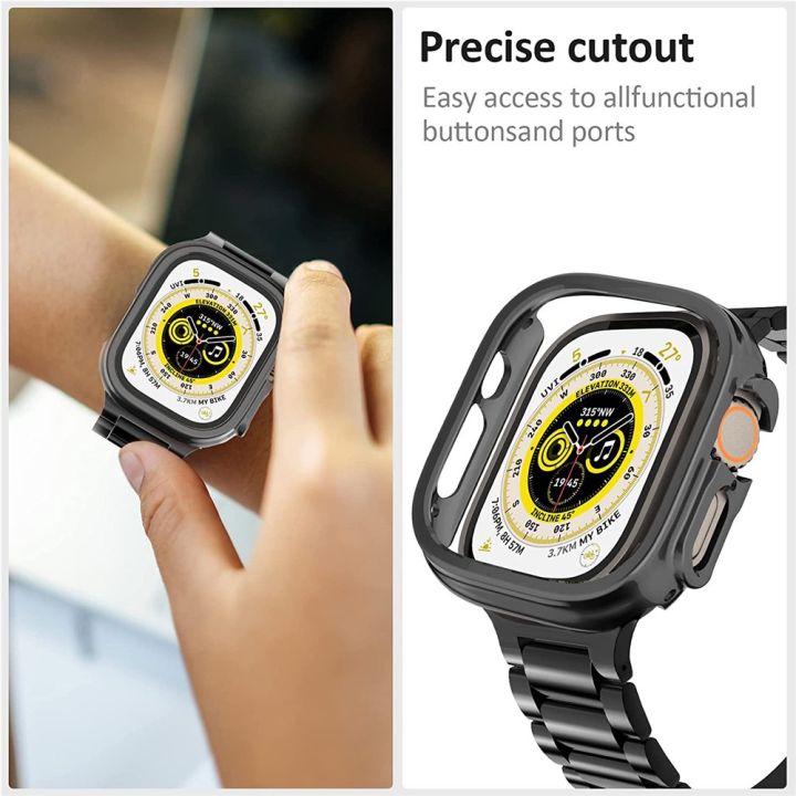 g2ydl2o-beiziye-สายนาฬิกาข้อมือ-สเตนเลส-พร้อมเคส-สําหรับ-for-iwatch-band-49-มม-metal-series-8-ultra-for-apple-watch-49-มม
