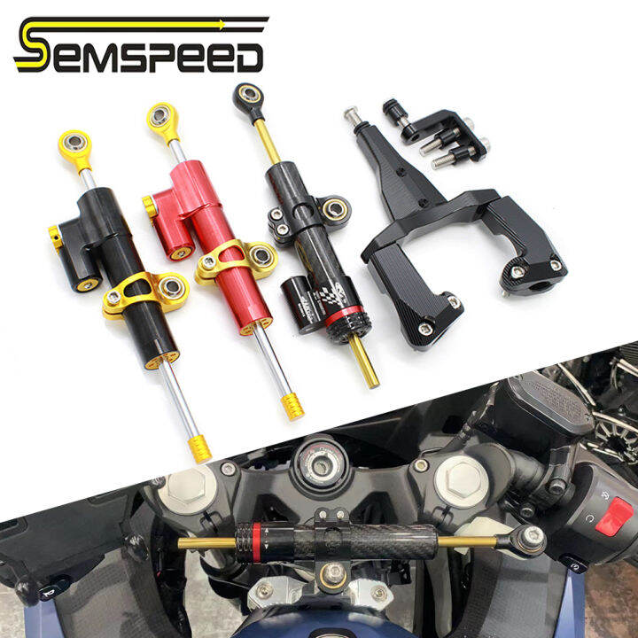 SEMSPEED Motorcycle CNC Steering Damper Shock Absorber Stabilizer Mount For Kawasaki Ninja 400