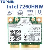 การ์ดเน็ตเวิร์คสำหรับไร้สาย7260HMW Intel มินิ PCI-E 7260 Dual Band 2.4G/5Ghz Wlan Wifi บลูทูธ4.0 802.11ac/a/b/g สำหรับพีซี