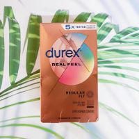 ดูเร็กซ์ เรียลฟีล ถุงยางอนามัย ขนาด 56 มม. Real Feel Regular Fit Skin on Skin Feeling For Men 10 or 36 Condoms (Durex®) ชนิดบางพิเศษ