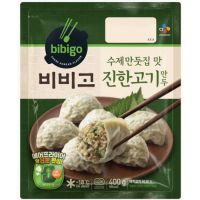 กินตามซีรีย์ ?ฟรี Cool pack 수제 진한고기만두 เกี๊ยวนึ่งโฮมเมดใส้หมู CJ Bibigo Homemade Dumpling 400g _