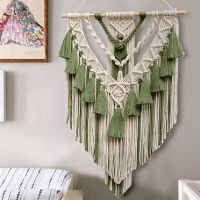 Hand-Woven Color Macrame Wall Hanging Ornament Boho Craft Decoration Gorgeous Tapestry for Livingroom Decor