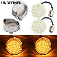 ❈ Motorcycle Bullet Style Amber LED Turn Signal Light 1156 Inserts Lens Cover For Harley Sportster XL Electra Glide Softails FLSTF