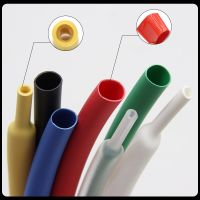 1M 4 6 8 12mm 16mm Blue Yellow Heat Shrink Tube with Glue Adhesive Lined 4:1 Dual Wall Tubing Sleeve Wrap Wire Cable Kit Cable Management