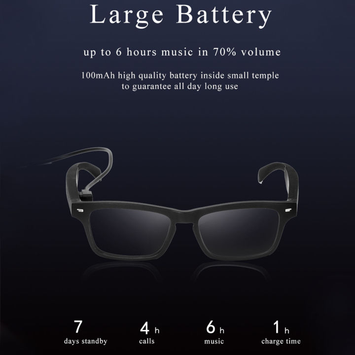 2021ใหม่แว่นตาอัฉริยะไร้สาย-bluetooth-5-0แฮนด์ฟรีเสียงเพลงกีฬาแว่นตาพร้อมหูฟังอัจฉริยะแว่นตา