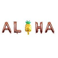 5pcs/lot Hawaii Party Decorations Pineapple Foil Balloons Aloha Party balloon Letter Air Balls Pineapple Party Supplies Globos Balloons