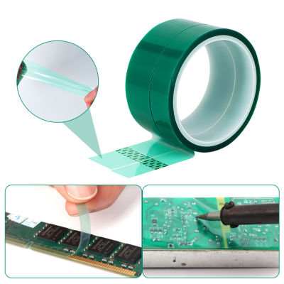 [ส่งฟรี] เทปฟิล์ม PET สีเขียว33ม./ม้วนเทปกาวฉนวนกันความร้อนสูงสำหรับ PCB บัดกรีแผ่นป้องกันด้วยฉนวนป้องกันด้วยแผ่น SMT