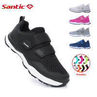 Santic ตะขอรองเท้าวิ่งและห่วงรองเท้าผ้าใบใส่เที่ยวรองเท้าขี่จักรยาน MTB ผู้ชายสำหรับ KMS20025รองเท้าจักรยานผู้หญิงตาข่าย3D ทนทานแบบน่าเบื่อ