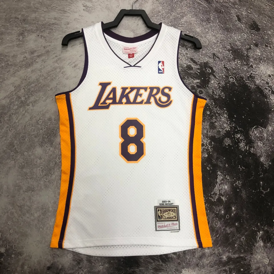 Men's Los Angeles Lakers Kobe Bryant Mitchell & Ness White 2003-04 Hardwood  Classics Authentic Jersey