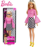 Original Barbie Fashionista The Pink Sunglasses Lady Blond Hair Playset Barbie Doll Toys for Girls Birthday Gifts FXL44