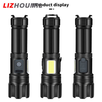 LIZHOUMIL ไฟฉายตะเกียงตั้งแคมป์ P70กลางแจ้ง,ไฟฉาย Usb ชาร์จไฟได้แหล่งกำเนิดแสงด้านข้างค้อนทุบกระจกฉุกเฉินในครัวเรือน