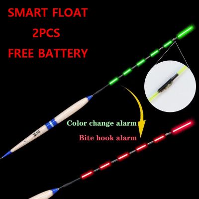 【YF】▪  Fishing  Float 2Pcs Bite Alarm Color Night Changing Buoy With CR425 Battery2022